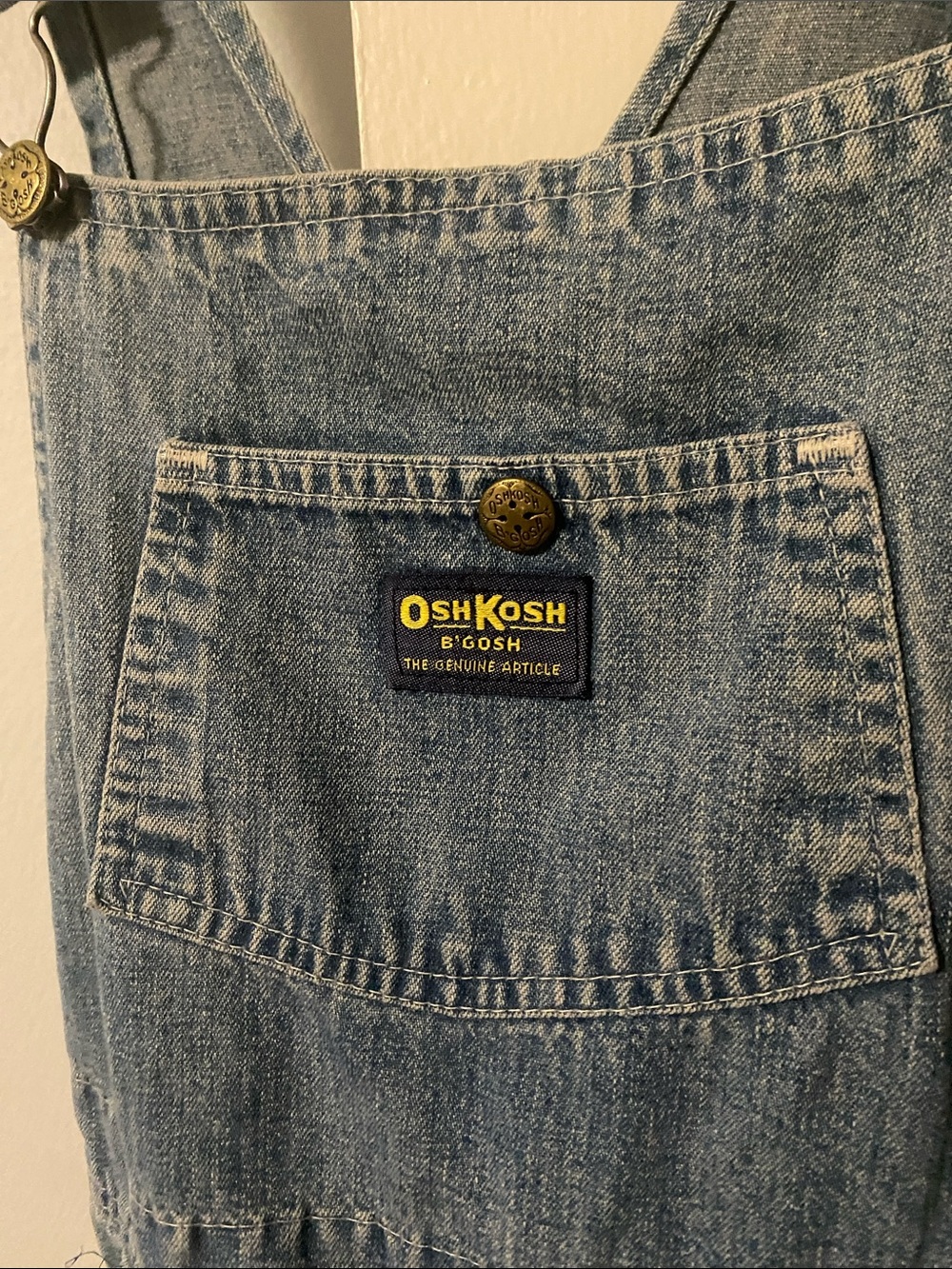 OshKosh B'gosh Womens Light Blue Denim Overalls Dress